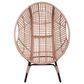 Hearth and Haven Outdoor Egg Chair with Lattice Back Natural in Beige, , large