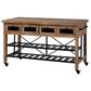 Mercana Stuart I Kitchen Island in Light Brown and Matte Black, , large