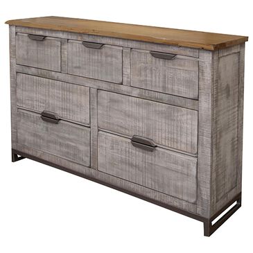 Fallridge Mita 7-Drawer Dresser in Natural Gray and Brown, , large