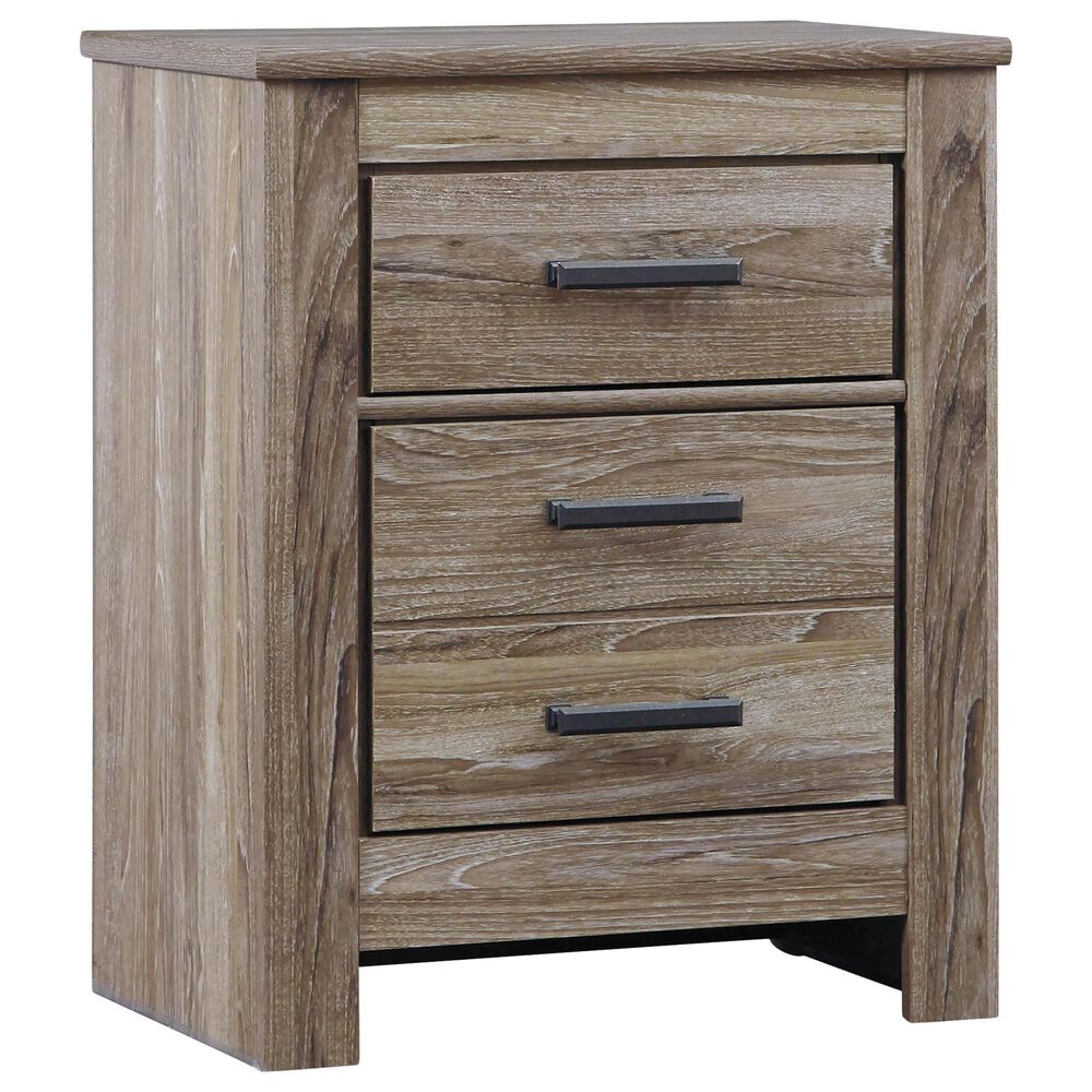 Ashley Zelen 4 Piece King Bedroom Set in Warm Gray, , large