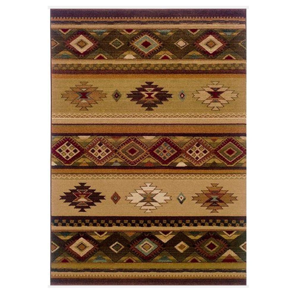 Oriental Weavers Genesis 090J 8" x 11" Brown Area Rug , , large