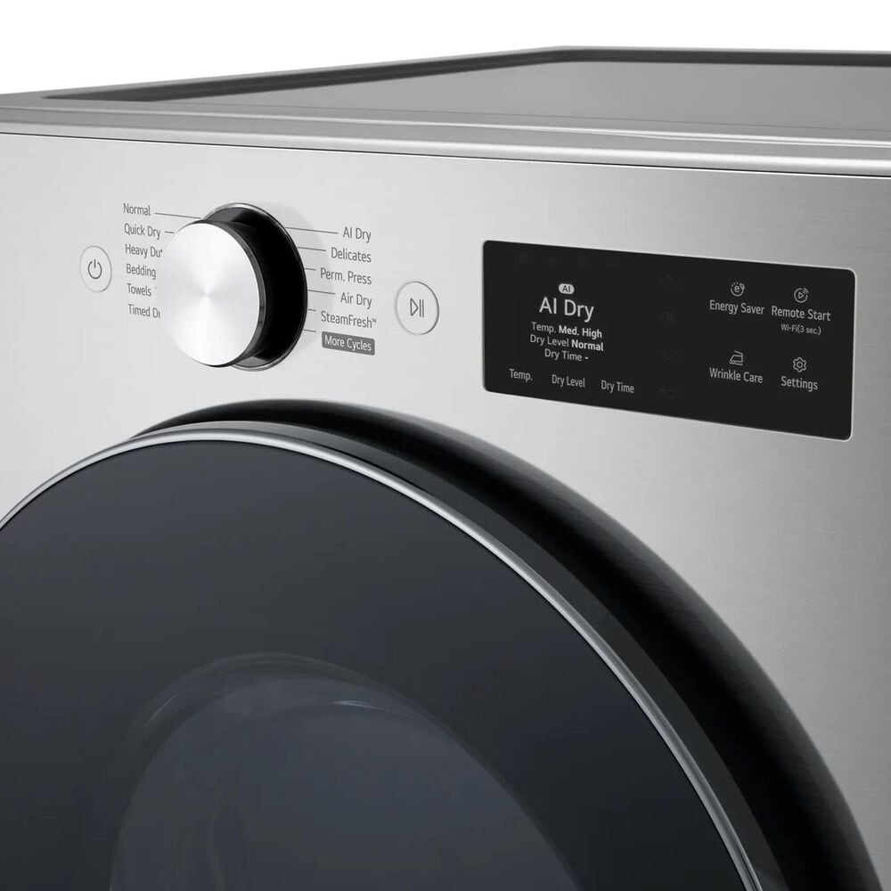LG 7.4 Cu. Ft. Smart Front Load Electric Dryer with AI Sensor Dry in Graphite Steel, , large
