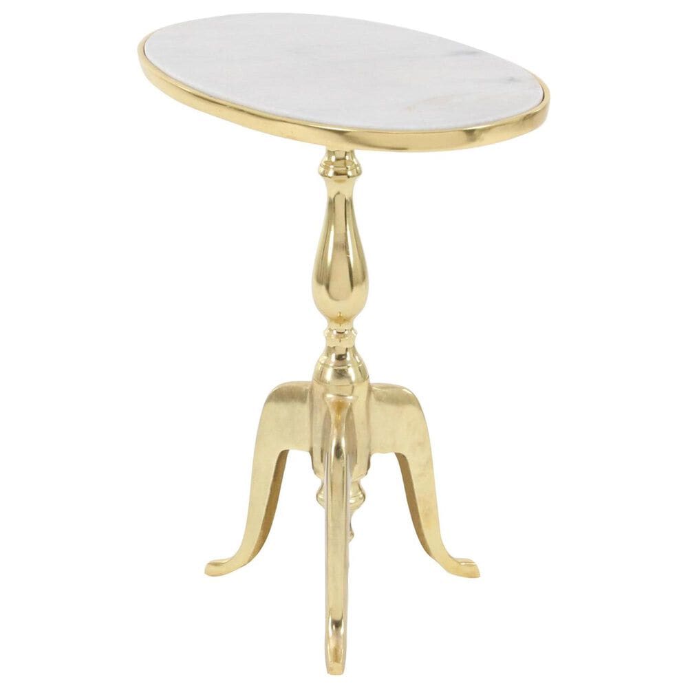 Maple and Jade End Table in Gold and White, , large