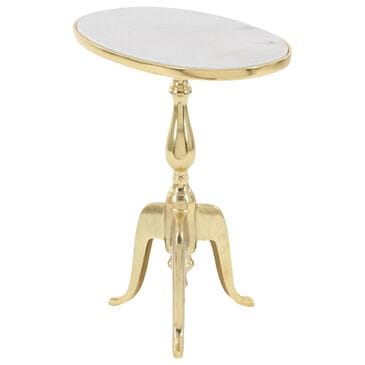 Maple and Jade End Table in Gold and White, , large
