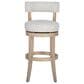 Armen Living Mystic 30" Swivel Counter Stool in Washed Wood, , large