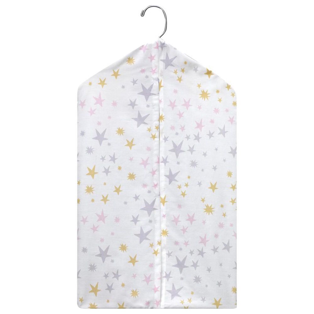 Lambs and Ivy Rainbow Unicorn Diaper Stacker in Pink, Purple and Gold, , large