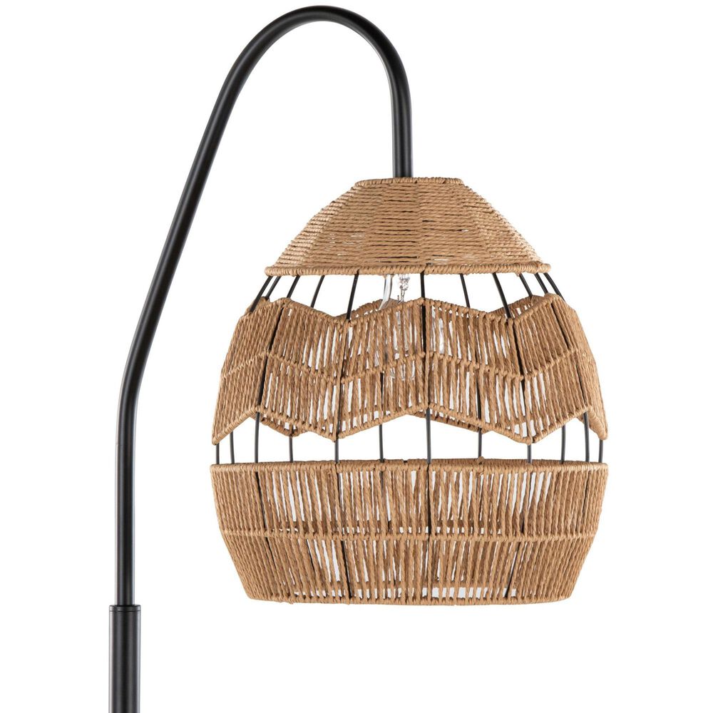 Grandview Gallery Congo Metal Floor Lamp in Matte Black, , large
