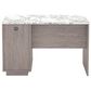 Sauder East Rock Single Pedestal Desk in Ashen Oak and White, , large