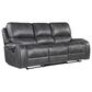 Crystal City Keily Manual Reclining Sofa with Dropdown Table in Dove Grey, , large