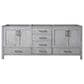 Lexora Home Jacques 80" Double Bathroom Vanity in Distressed Grey with 2 cm White Quartz Top and Rectangular Sinks, , large