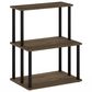 HOMLUX Turn-N-Tube 3-Tier Toolless Kitchen Storage Shelf in Columbia Walnut and Black, , large
