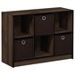 HOMLUX 6-Cube Bookshelf Bookcase with Storage Bins in Columbia Walnut, , large