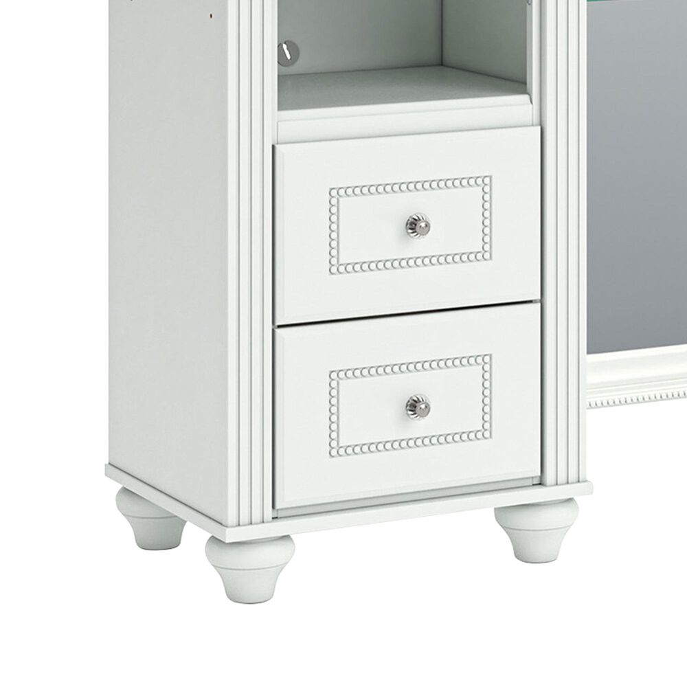Ashley Kozlani 3-Piece Vanity Cabinet Set with Mirror and Stool in Matte White, , large