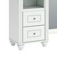 Ashley Kozlani 3-Piece Vanity Cabinet Set with Mirror and Stool in Matte White, , large