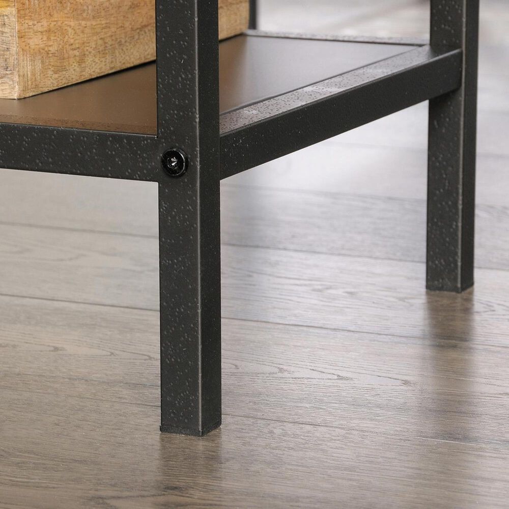 Sauder Boulevard Cafe L-Shaped Desk in Vintage Oak and Black, , large