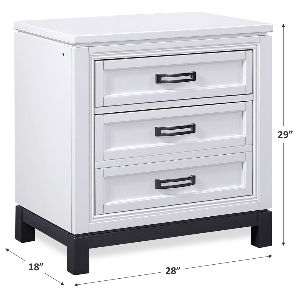 Riva Ridge Hyde Park 2 Drawer Nightstand in White, , large