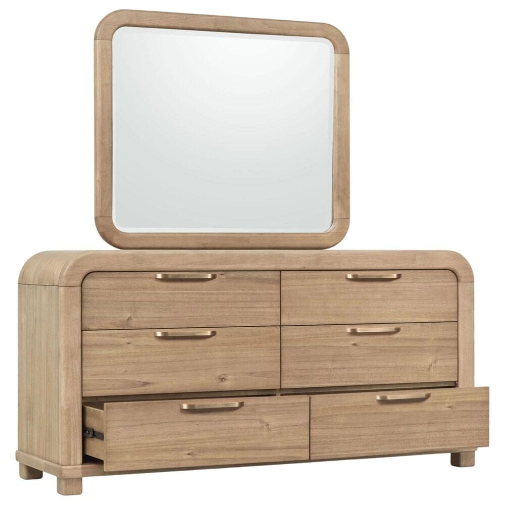 Urban Home Kione Dresser and Mirror in Brown, , large