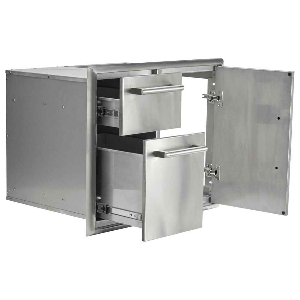 Coyote Outdoor 31&quot; Access Door and Double Storage Drawers in Stainless Steel, , large