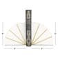 Maple and Jade 5" Decorative Bookend in Matte White, Gray and Gold (Set of 2), , large