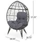 Hearth and Haven Gianni Outdoor Teardrop Chair in Gray, , large