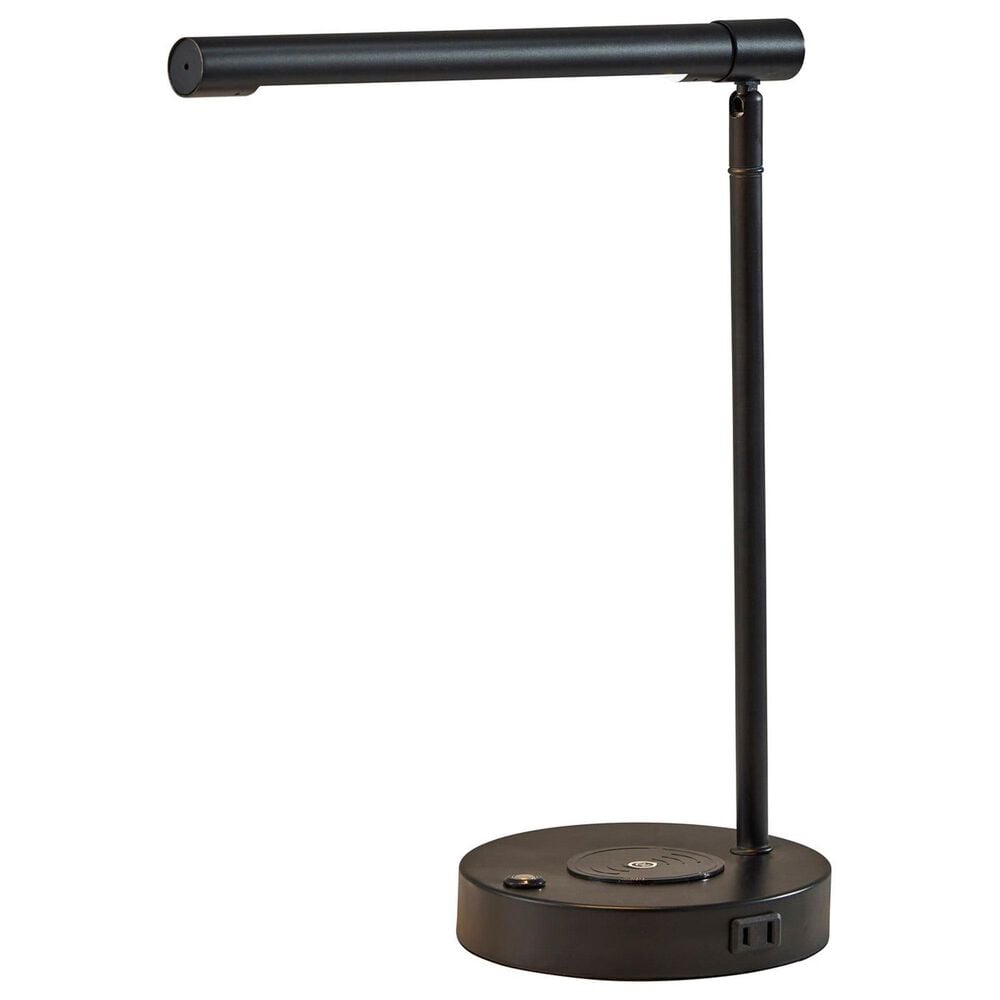 Adesso Dax LED Wireless Charging Desk Lamp in Black, , large