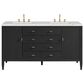 James Martin Vanities Myrrin 60" Double Vanity in Carbon Oak with 3 cm Ethereal Noctis Quartz Top, , large