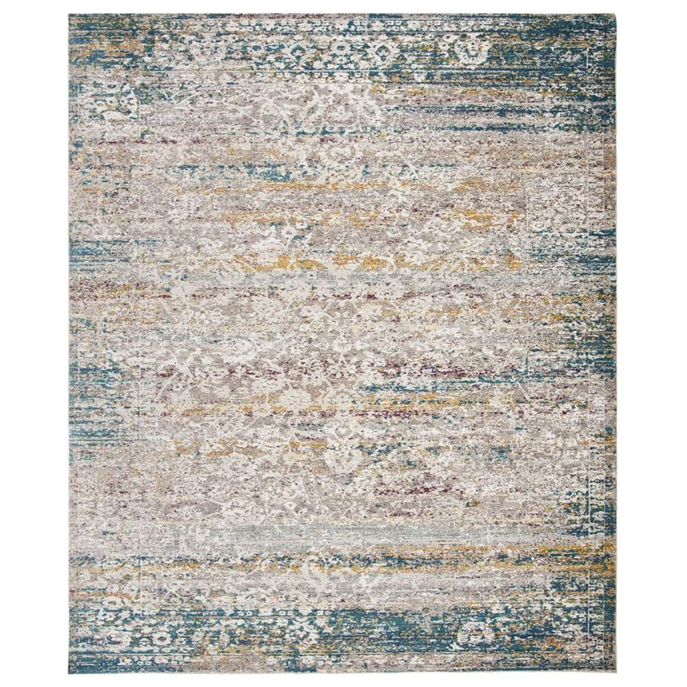 Safavieh Aria ARA156C 8" x 10" Cream and Blue Area Rug, , large