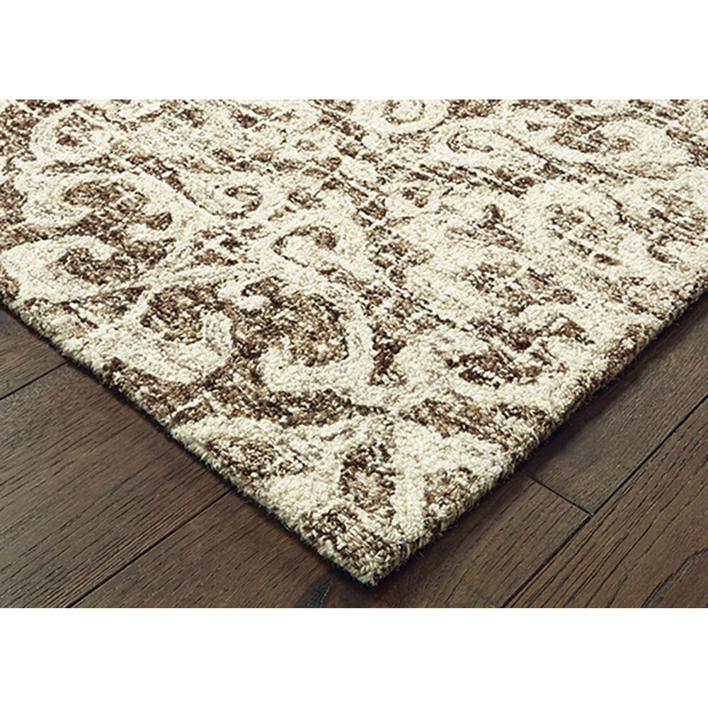 Oriental Weavers Tallavera 55607 10&#39; x 13&#39; Brown and Ivory Area Rug, , large