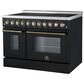 Forno Paolo 48" Freestanding Electric Range in Black, , large