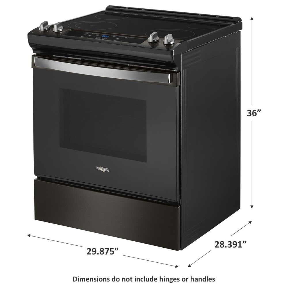 Whirlpool 4.8 Cu. Ft. Electric Range with Frozen Bake in Fingerprint Resistant Black Stainless Steel, , large