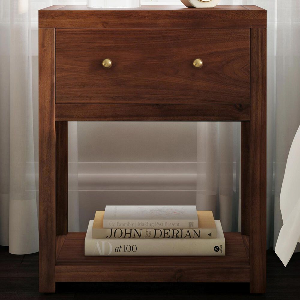 Butler Specialty Company Nora 1-Drawer 21" Nightstand in Walnut Brown, , large