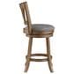 Office Star Products Miller Swivel Counter Stool with Dove Cushion Seat in Medium Oak, , large