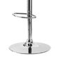 Parkerville Furniture Line Adjustable Quilted Bar Stool with Grey Cushion in Chrome, , large
