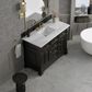 James Martin Vanities Brookfield 48" Single Bathroom Vanity in Black Onyx with 3 cm White Zeus Quartz Top and Rectangular Sink, , large