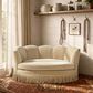 Jennifer Taylor Home Clara 34.5" Scalloped Pet Sofa Bed in Fawn Brown, , large