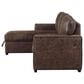 Global Furniture USA Reversible Pull-Out Sofa Bed with Chaise in Coffee, , large
