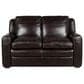 Bordeaux & Co 3-Piece Stationary Leather Living Room Set in Berlin Dark Brown, , large