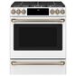 Cafe 5.6 Cu. Ft. Smart Slide-In Gas Range in Matte White, , large