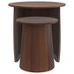 Coaster Yency 2-Piece Round Nesting Table Set in Dark Brown, , large