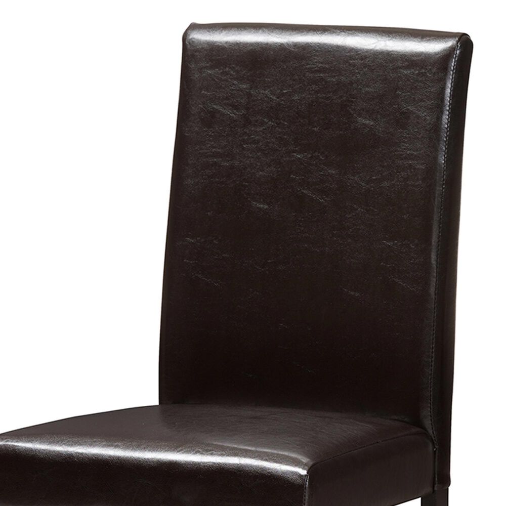 Baxton Studio Mia Side Chair in Dark Brown (Set of 2), , large