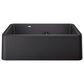 Blanco Ikon 33" Apron Double Bowl Farmhouse Sink with Low Divide in Anthracite, , large