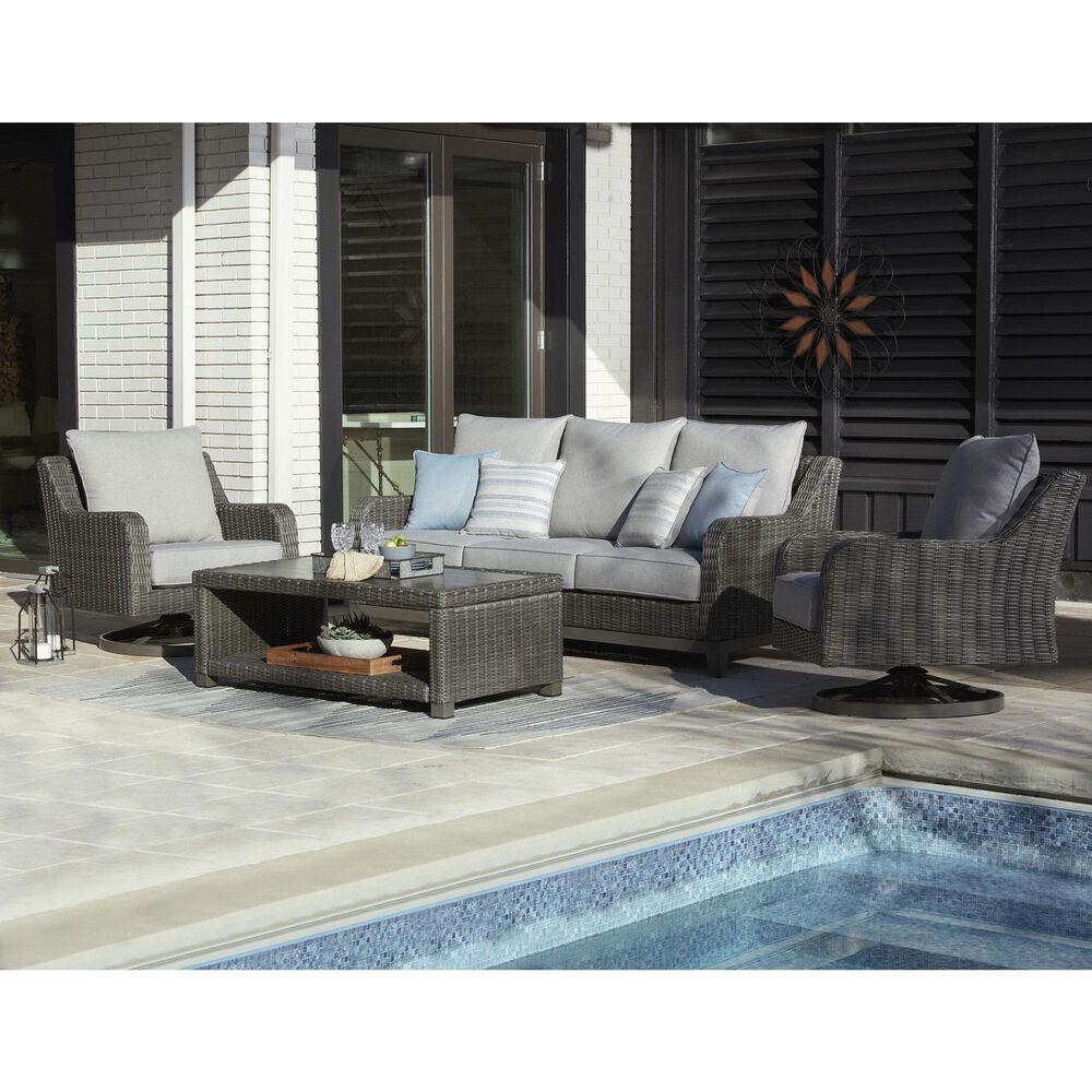 Ashley Elite Park Patio Coffee Table in Gray - Table Only, , large