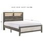 Crown Mark Rhett 3-Piece King Platform Bedroom Set with Two Nightstands in Gray and White, , large