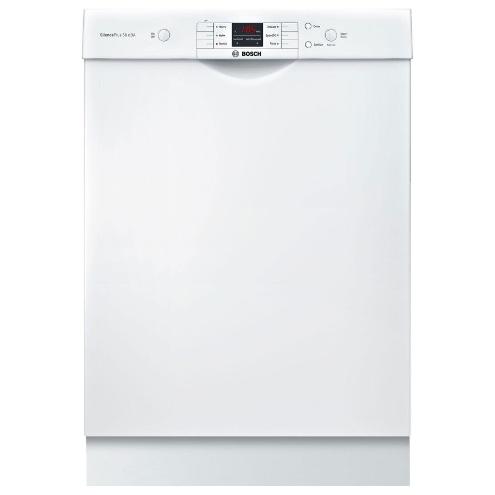 Bosch 100 Series 24" Front Control Dishwasher in White, , large
