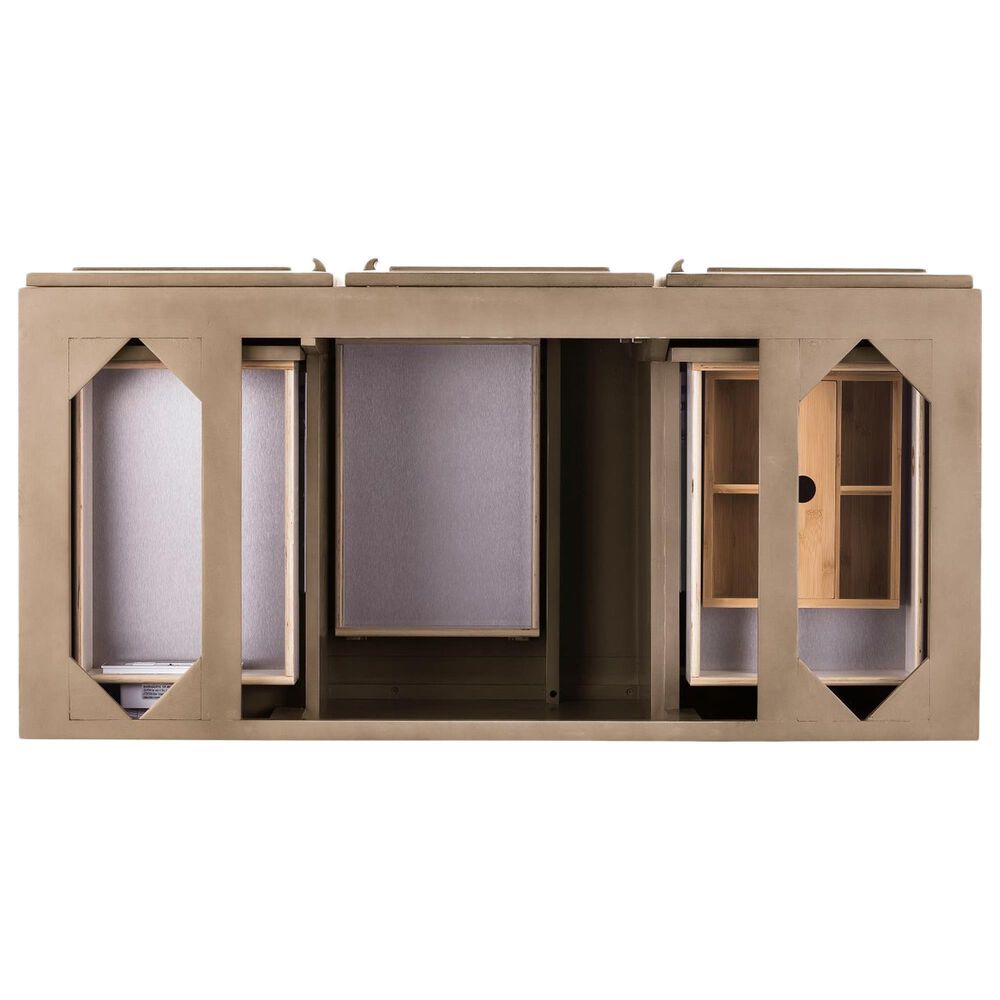 James Martin Vanities Portland 48&quot; Single Bathroom Vanity in Whitewashed Walnut with 3 cm Eternal Jasmine Pearl Quartz Top and Rectangular Sink, , large