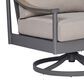 Ashley Ocean Beach Patio Swivel Rocker Lounge Chair with Cushion in Gray, , large