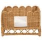 Baxton Studio Palm Rattan Pet Bed with Removable Cushion in Light Honey, , large