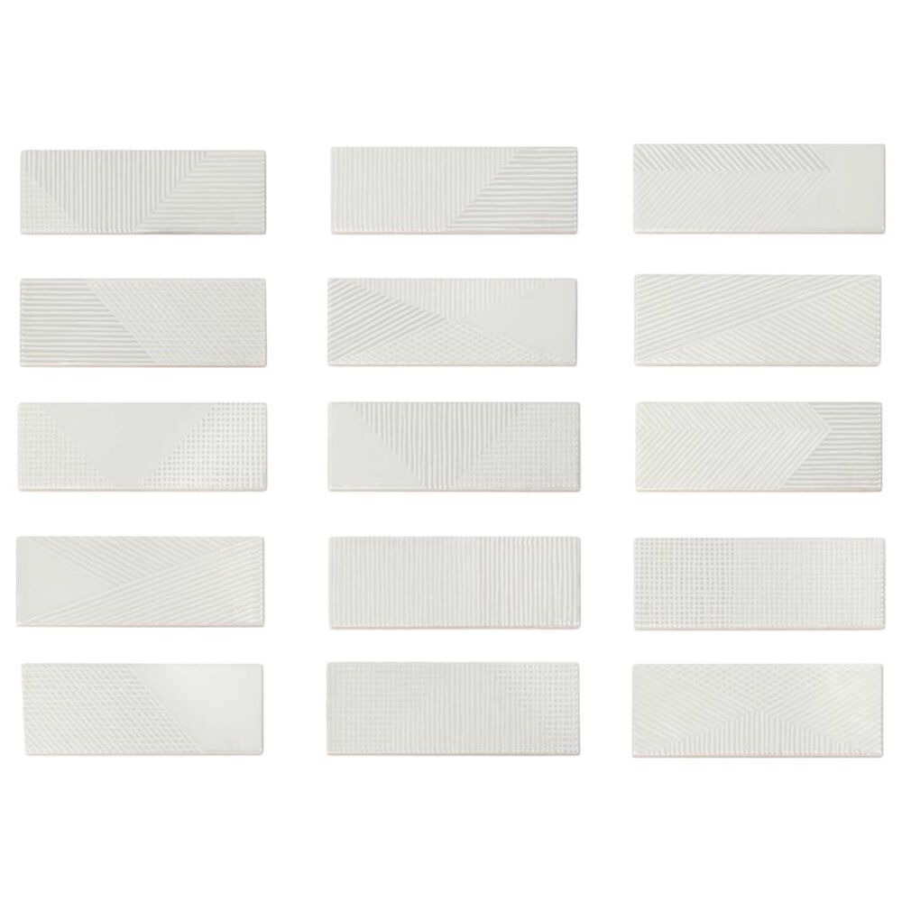 Soho Studio Fragments Light Grey 2&quot; x 8&quot; Ceramic Tile, , large