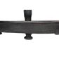 Creative Coop 2-Tier Tray with Metal Handle in Distressed Black, , large