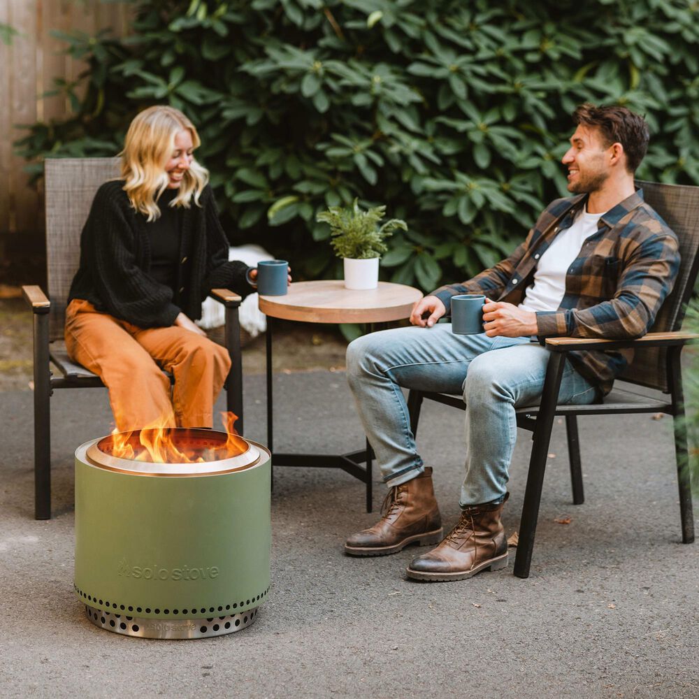 Solo Stove Bonfire Fire Pit with Stand 2.0 in Deep Olive, , large